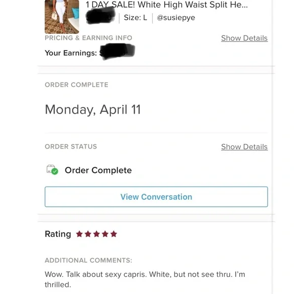 White High Waist Split Hem Skinny Capri Jeans Denim Pants - Picture 3 of 14